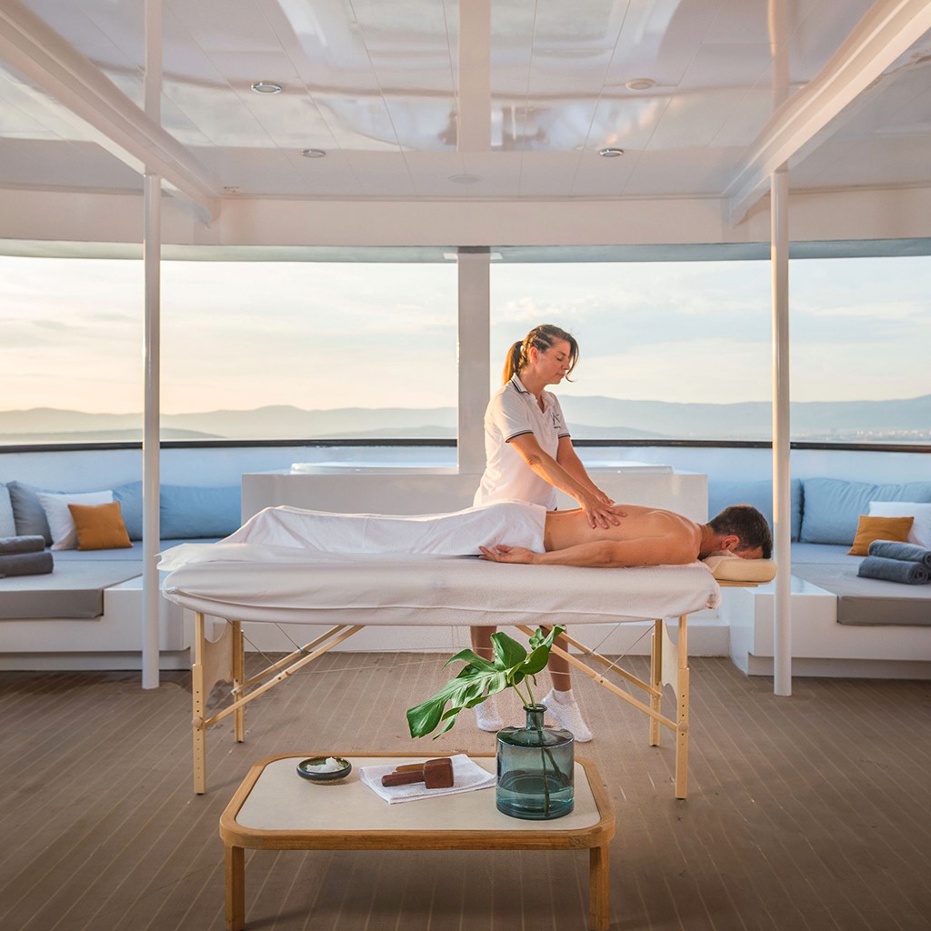 wellness on a yacht charter - massage