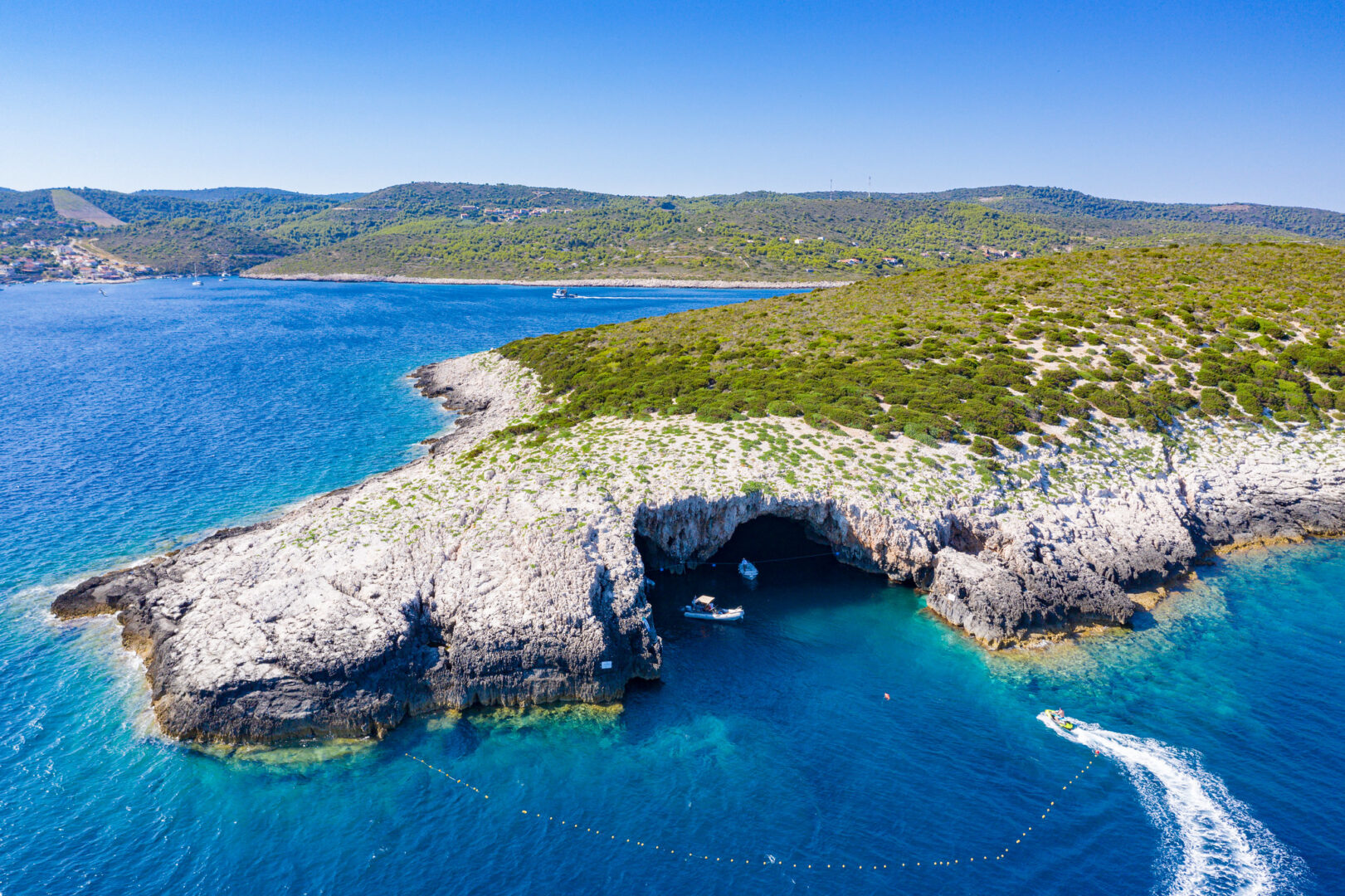 caves in croatia aerial view of the cave