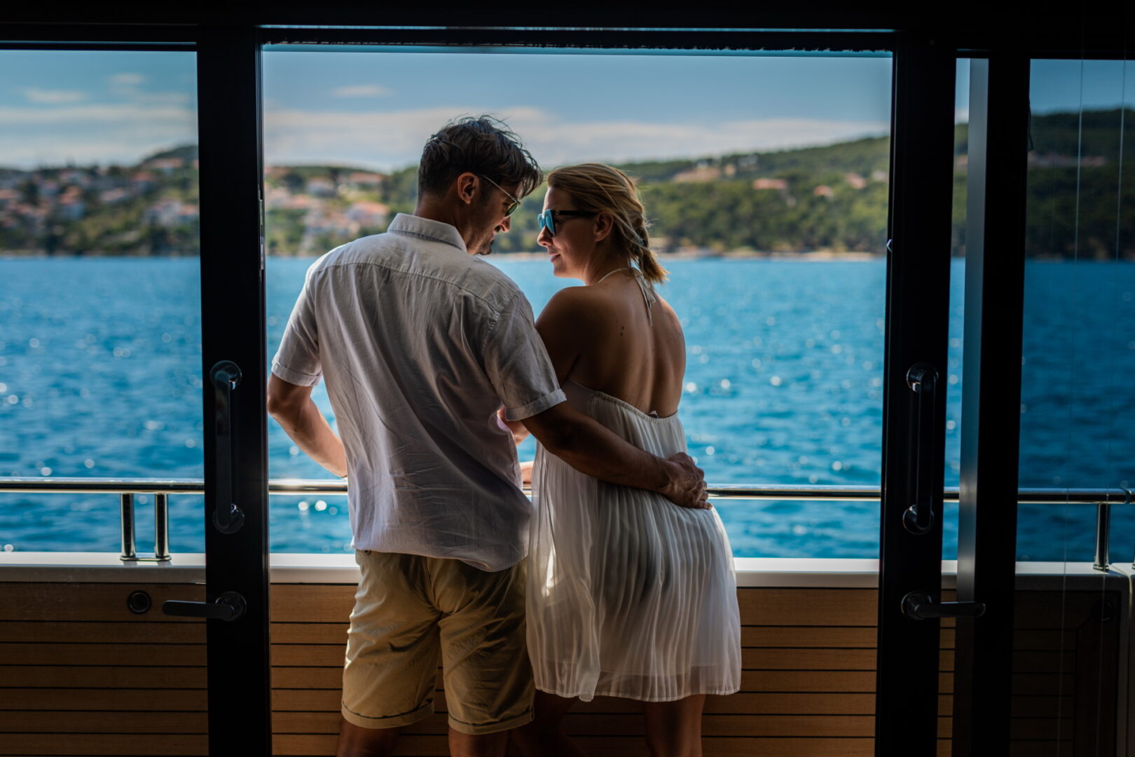 yacht charter advantages view from the main salon