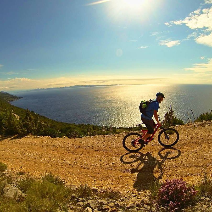 Bike trails on Mljet island