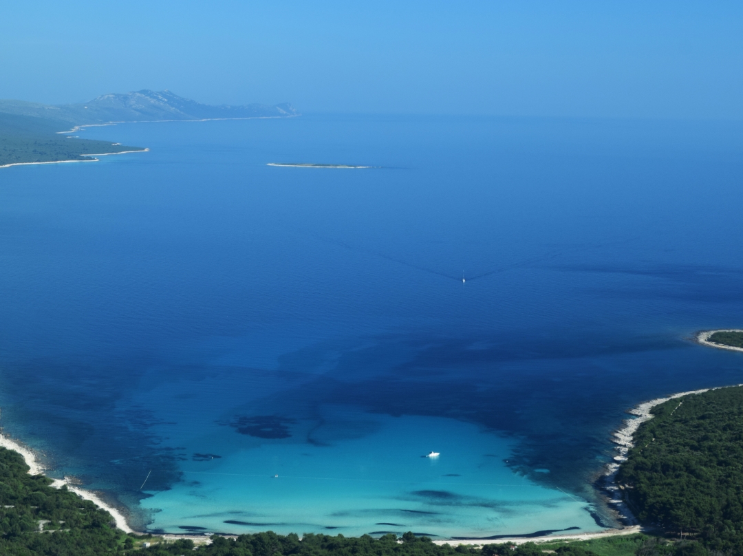 sakarun beach aerial view