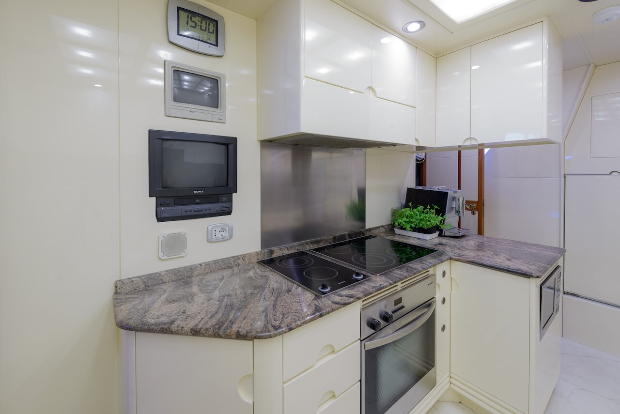 galley area on a superyacht