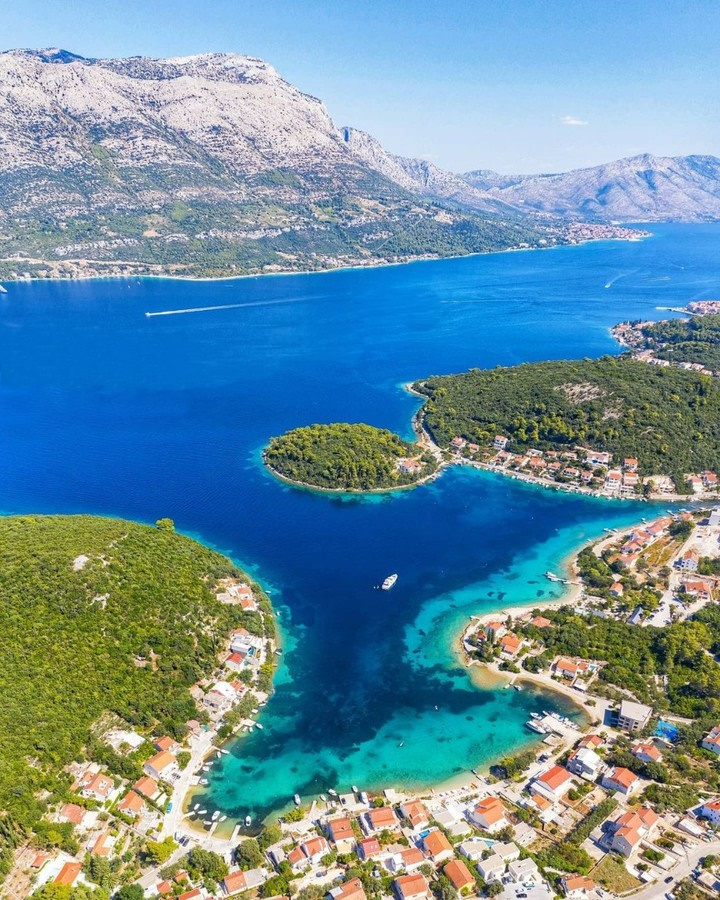 Yacht Charter in Vis Korčula island aerial view