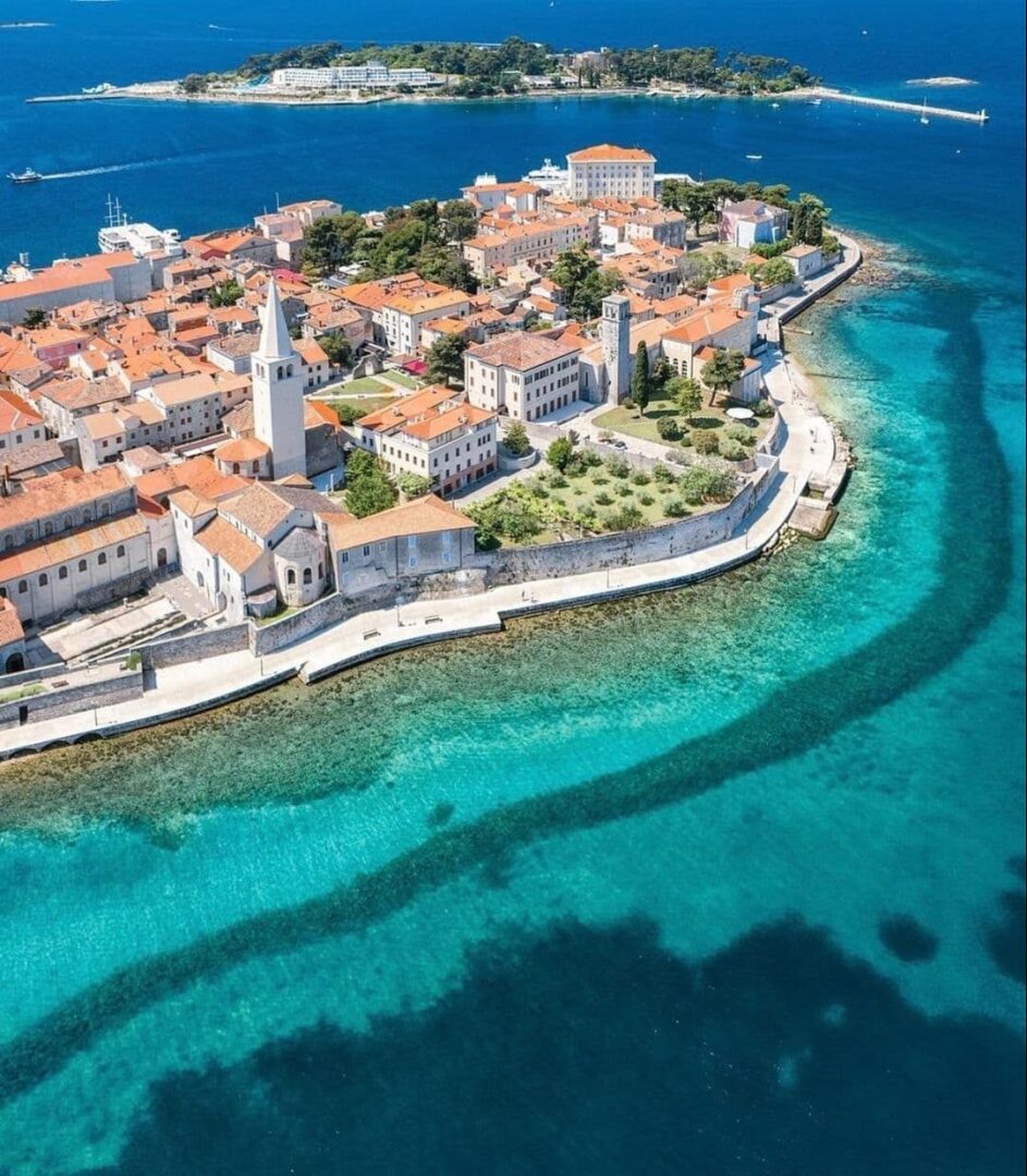 Yacht charter in Poreč citiy of poreč aerial view