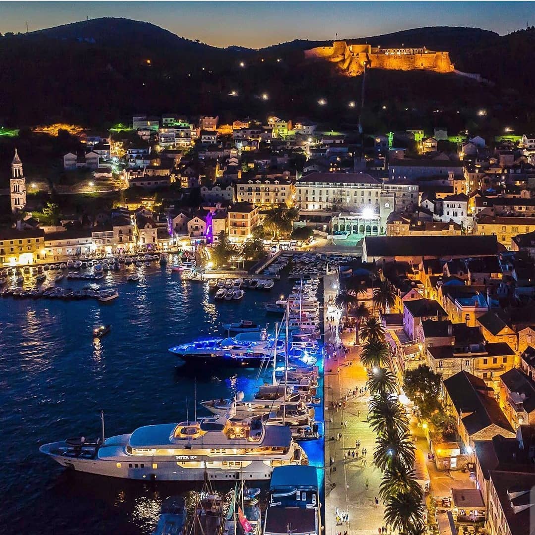 yachts berthed in hvar town