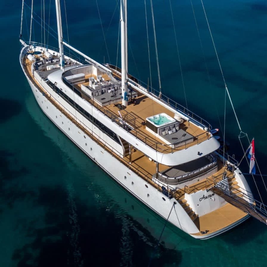 Aurum Sky yacht from above