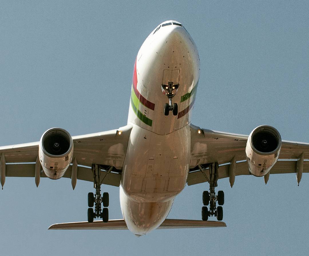 A plane landing in Croatia