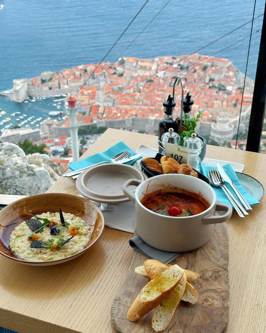 Enjoy the view, while also enjoying your food in Dubrovnik` s Panorama restaurant