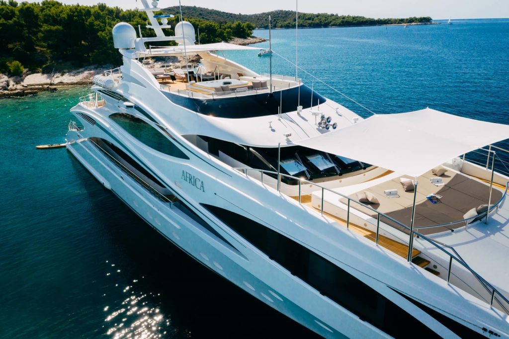 africa I yacht charter sundeck view