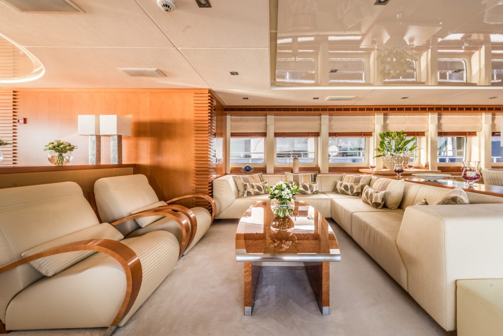 agram yacht charter main saloon area