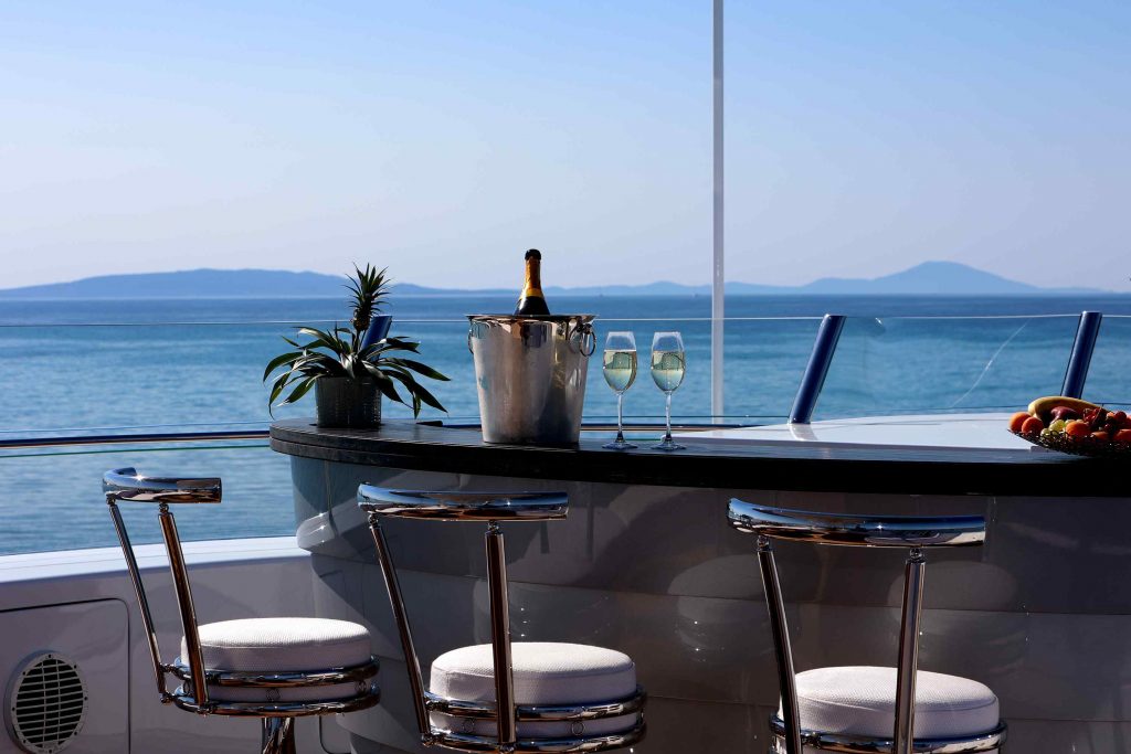 Alalya Yacht Charter bar & champagne