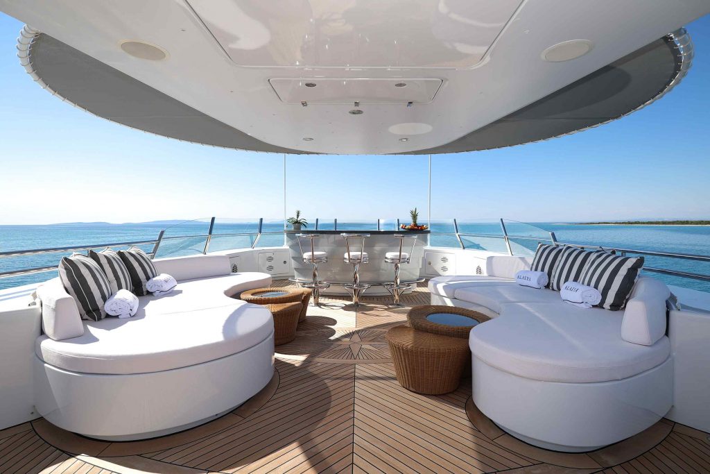 Alalya Yacht Charter sundeck front bar