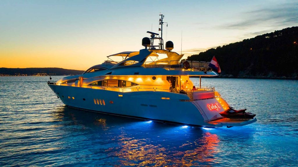 Baby I Yacht Charter at night