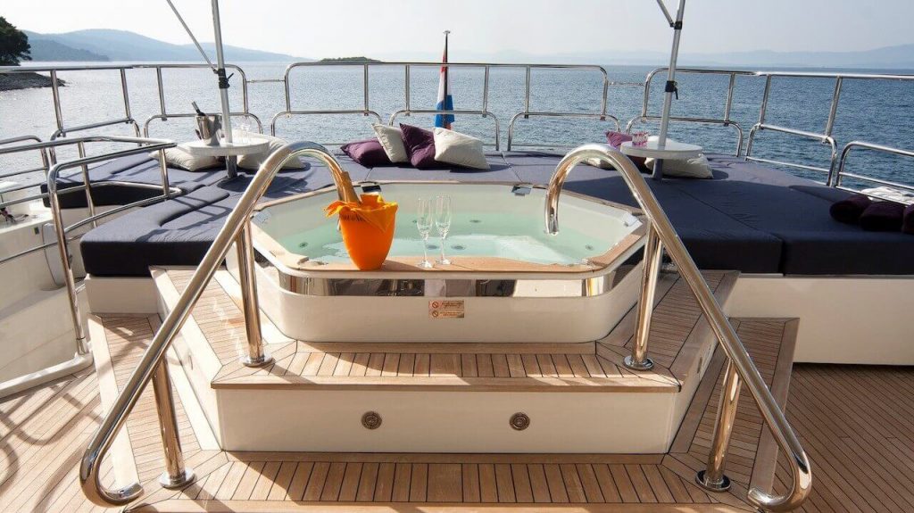 cassiopeia yacht charter jacuzzi