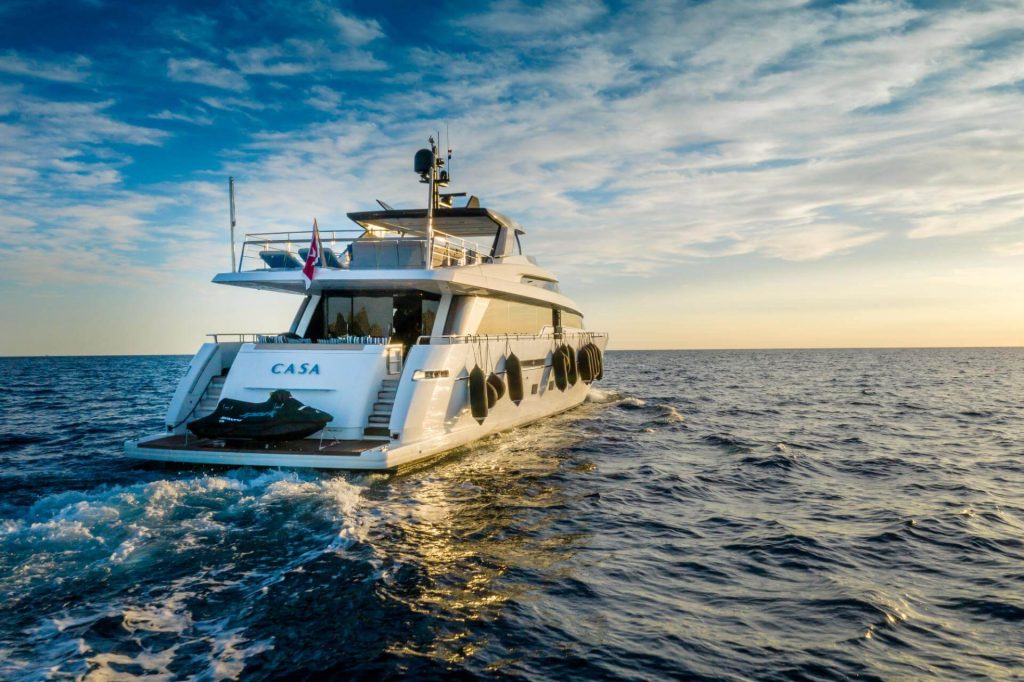 casa yacht charter cruising in the sea