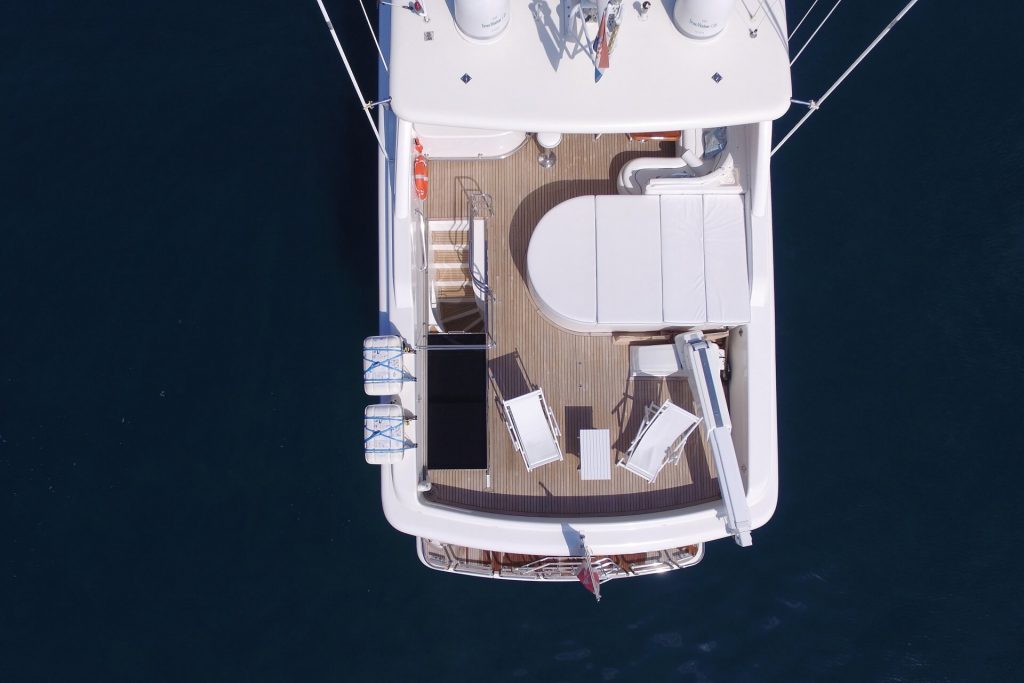 lady marcelle yacht charter main deck from above