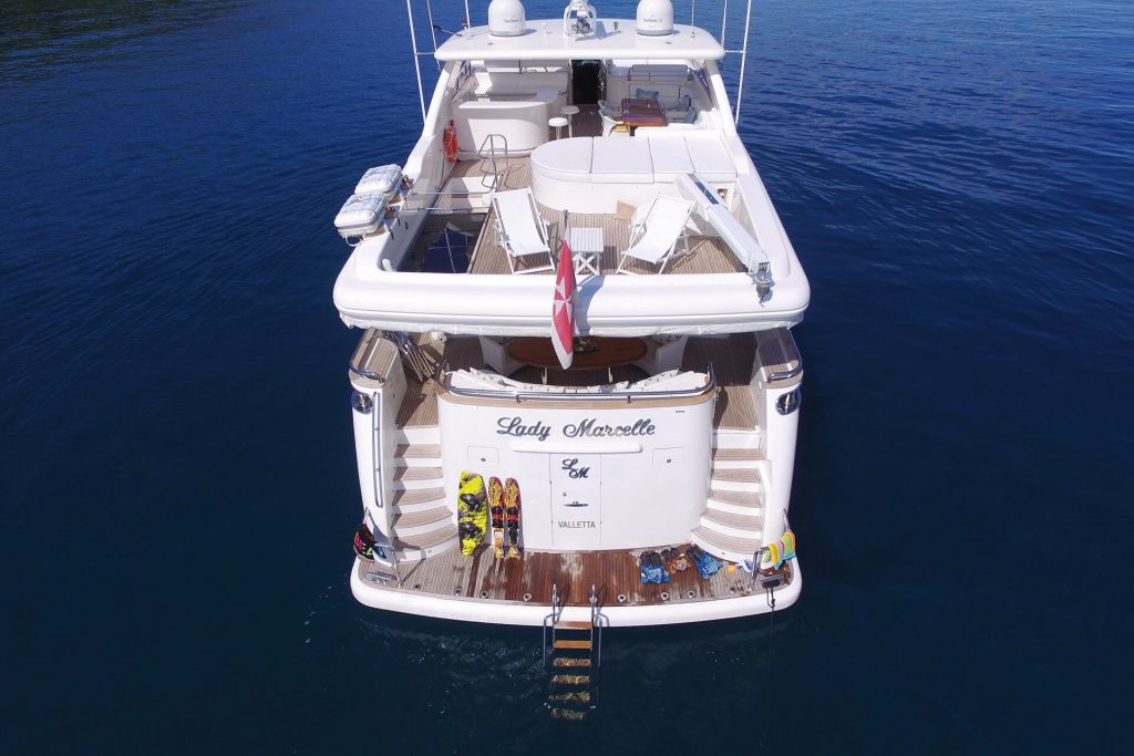 lady marcelle yacht charter stern view