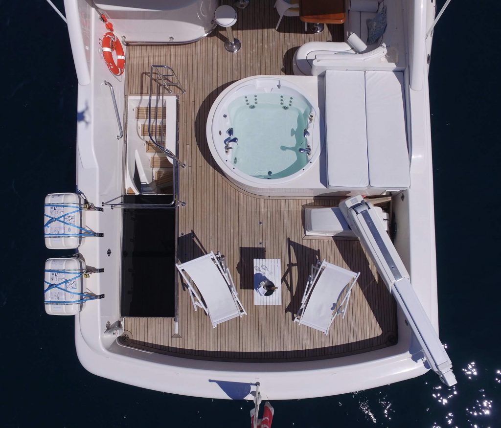 lady marcelle yacht charter jacuzzi view from above