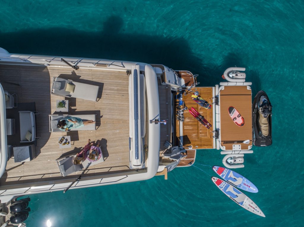 ena yacht charter view from above