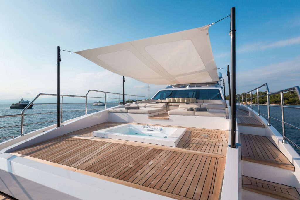 heed yacht charter bow area jacuzzi