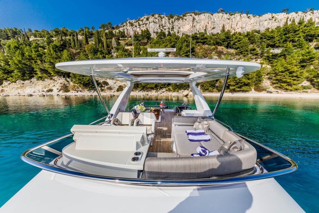 yacht flybridge view