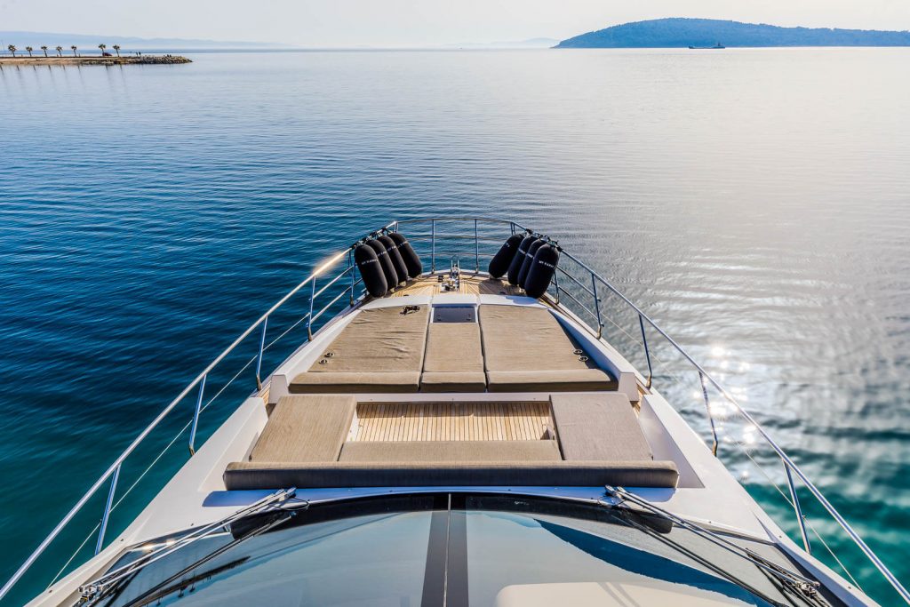 karat II yacht charter sunpad area view