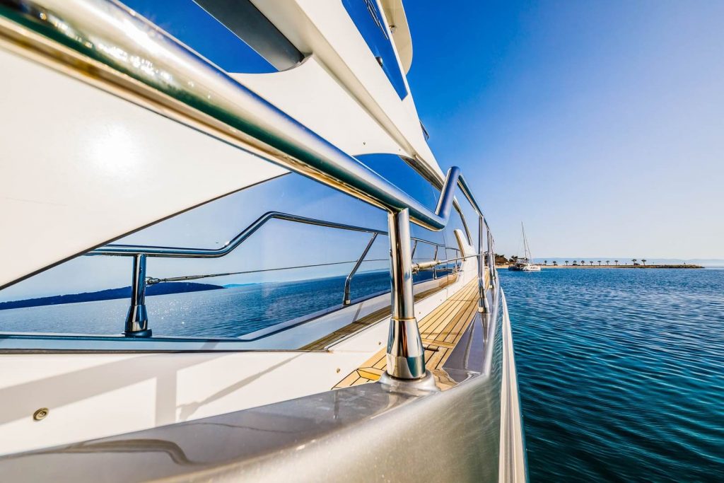 karat II yacht charter side deck view