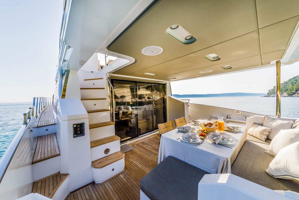 yacht dining area