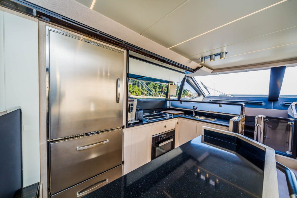 karat II yacht charter kitchen area