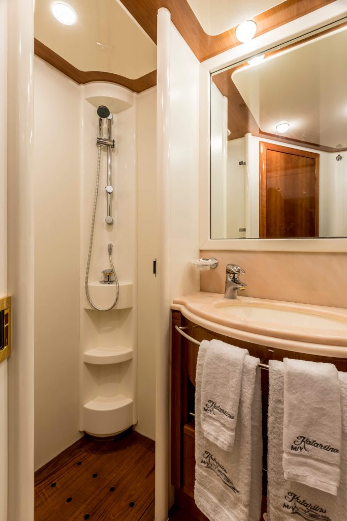 Miss katariina yacht charter ensuite shower