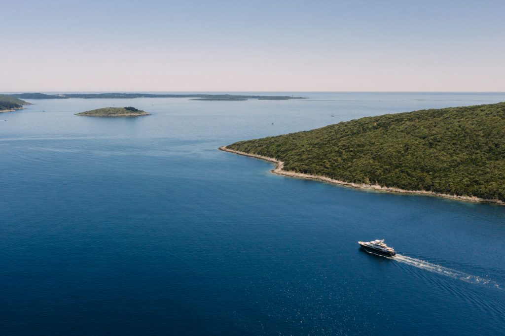 klobuk yacht charter aerial view