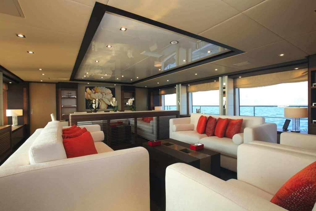 lady mrd yacht charter main saloon view