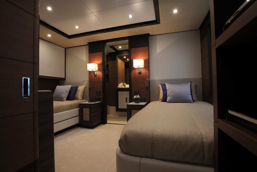 lady mrd yacht charter twin cabin view