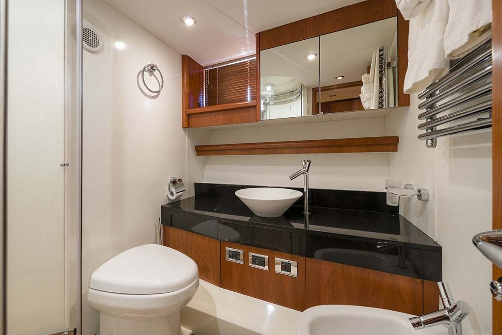 glorious yacht charter bathroom