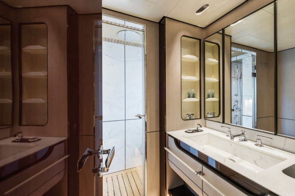 heed yacht charter vip bathroom view