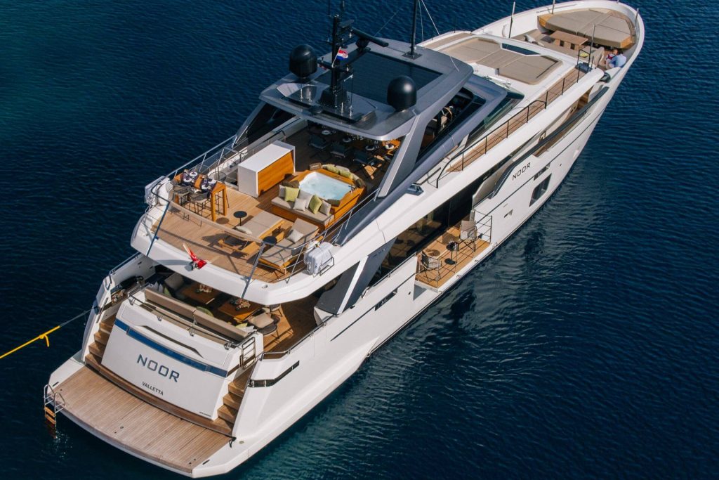 noor II yacht charter exterior from above