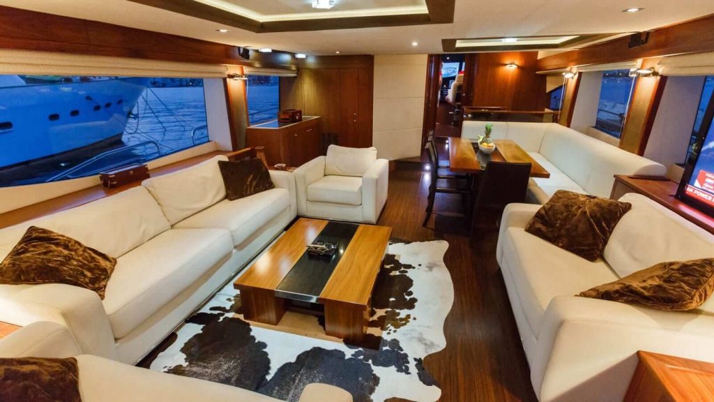 the best way yacht charter main saloon