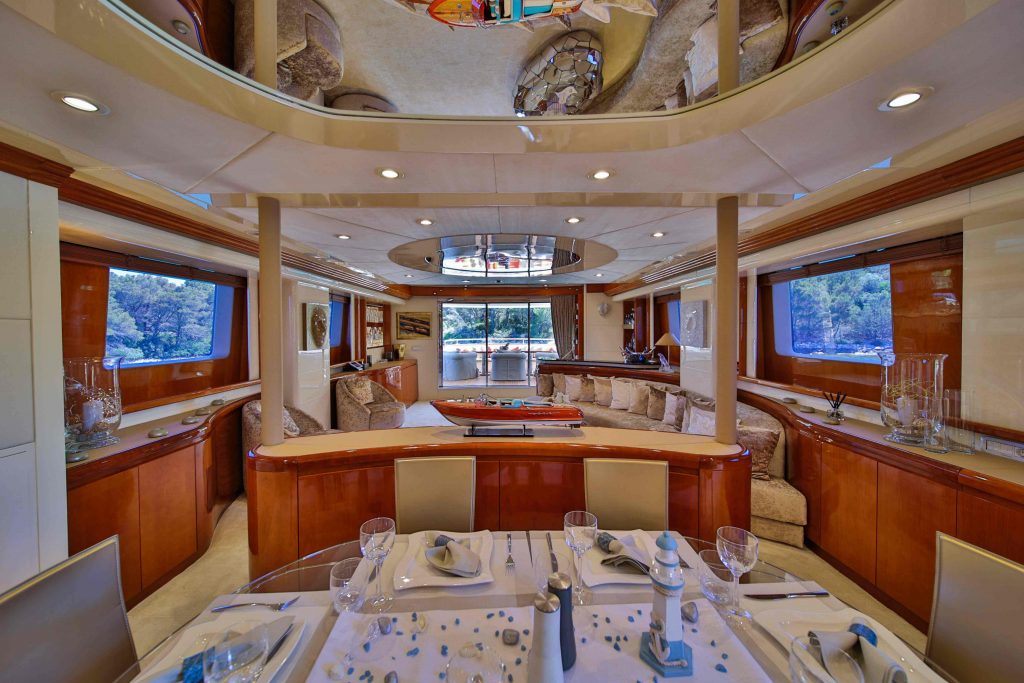 Novela Yacht Charter main deck indoor