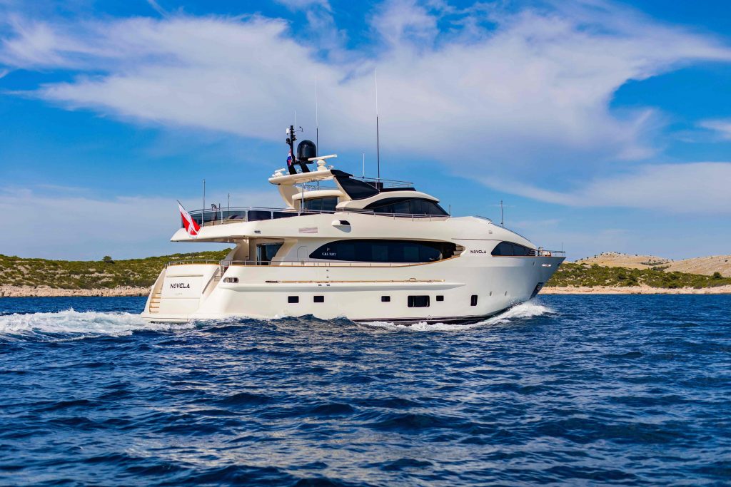 Novela Yacht Charter rear view cruising