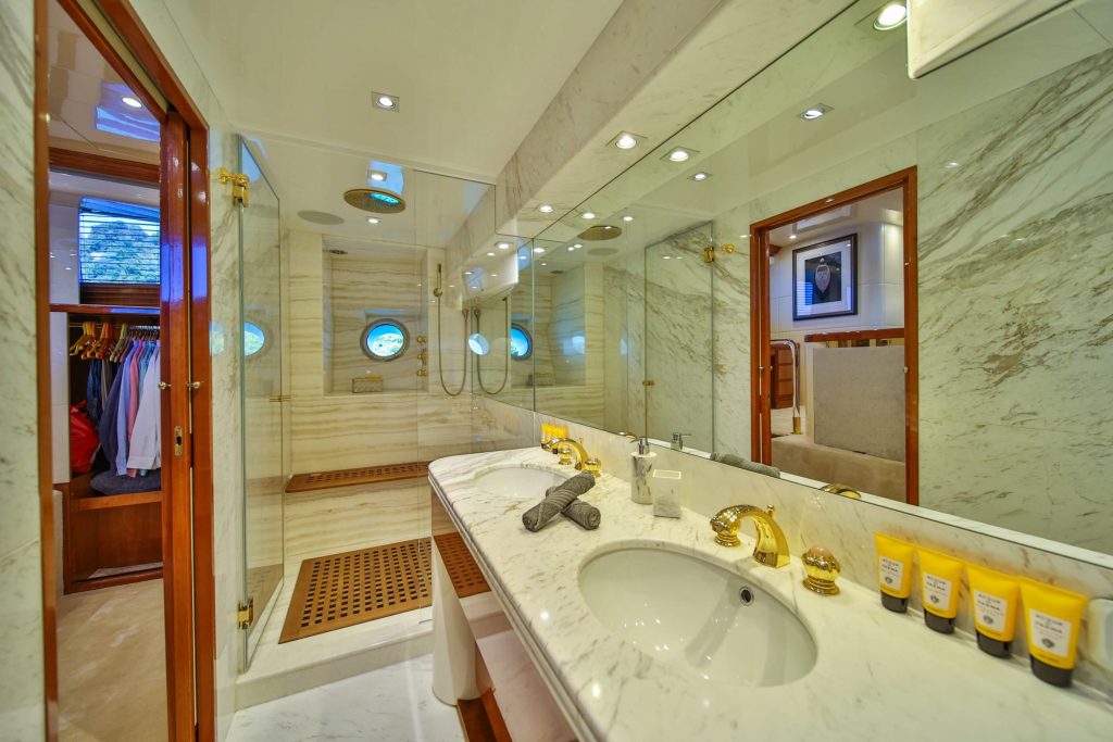 Novela yacht charter master cabin ensuite view