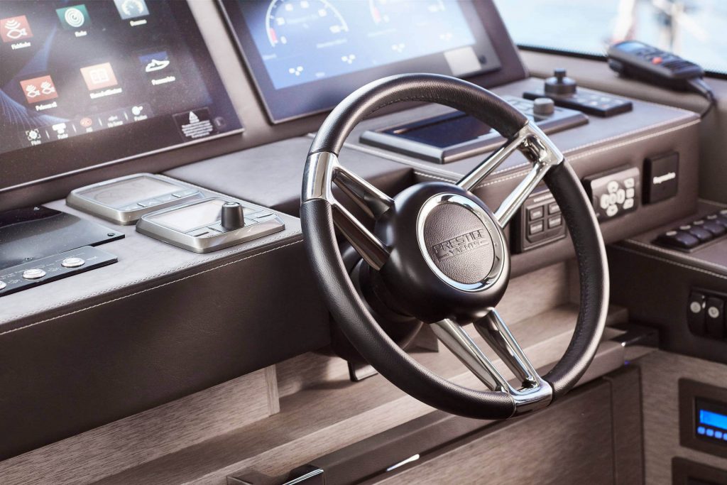 yacht cockpit dashboard view