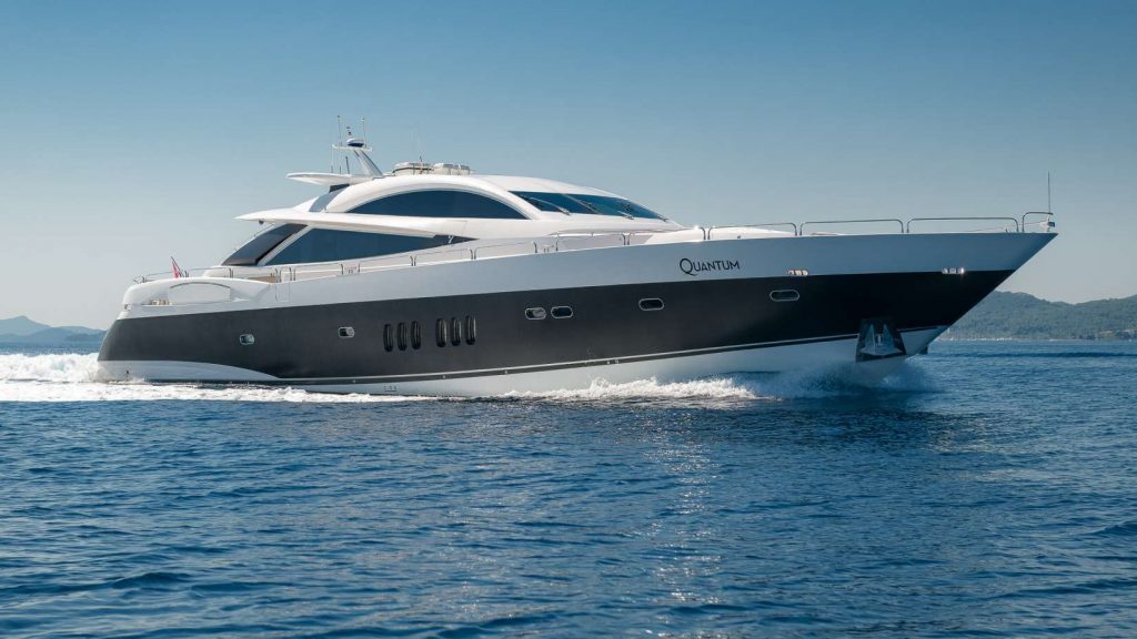 quantum yacht charter cruising side view