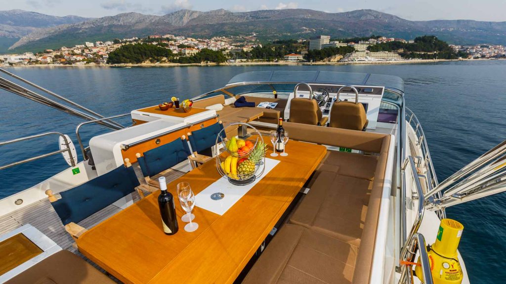 schatzi yacht charter flybridge area