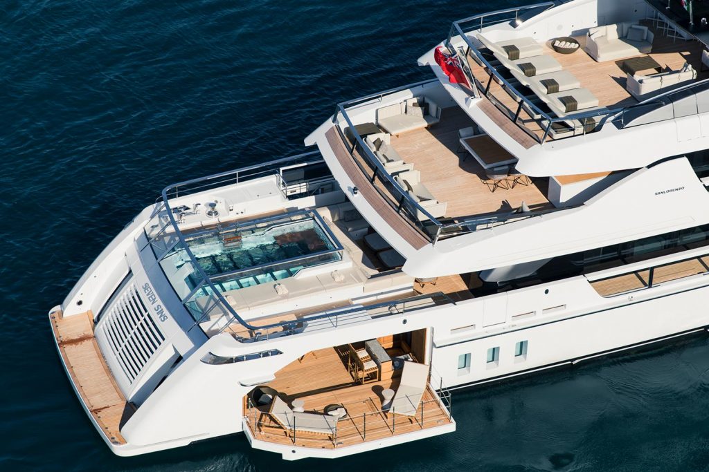 seven sins yacht charter sundeck view