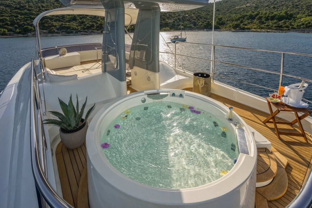 seventh sense yacht charter flybridge jacuzzi