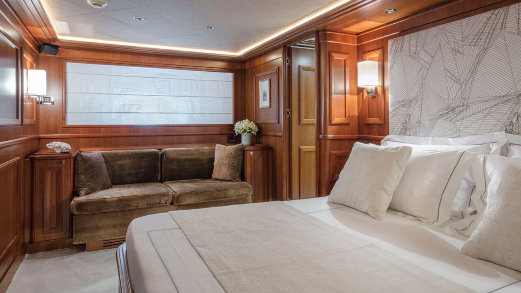 ena yacht charter side view master bedroom