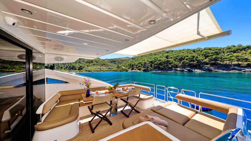 Spice of Life Yacht Charter aft deck area