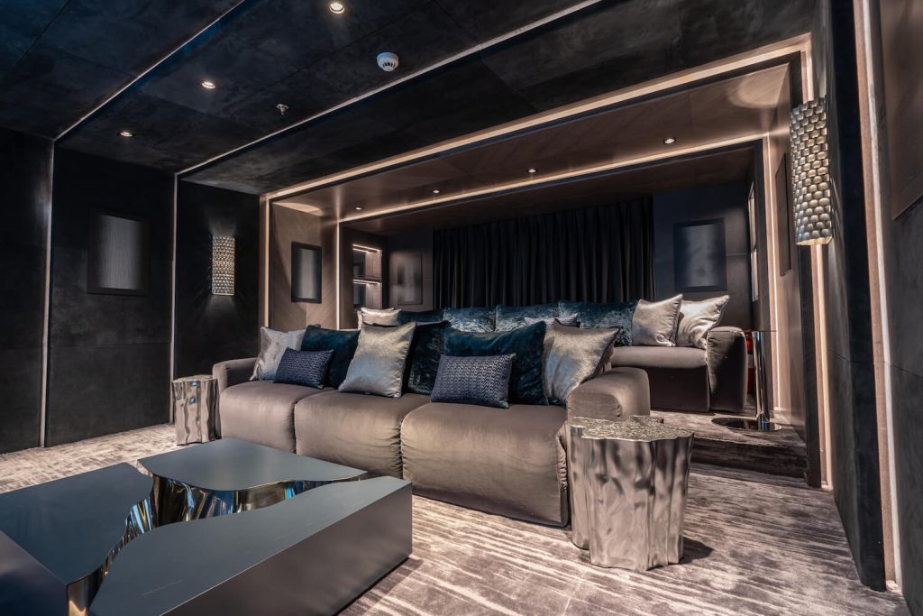 tatiana yacht charter cinema room