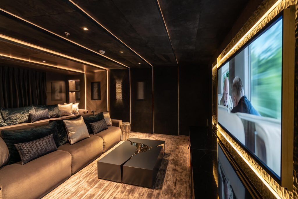 tatiana yacht charter cinema room view