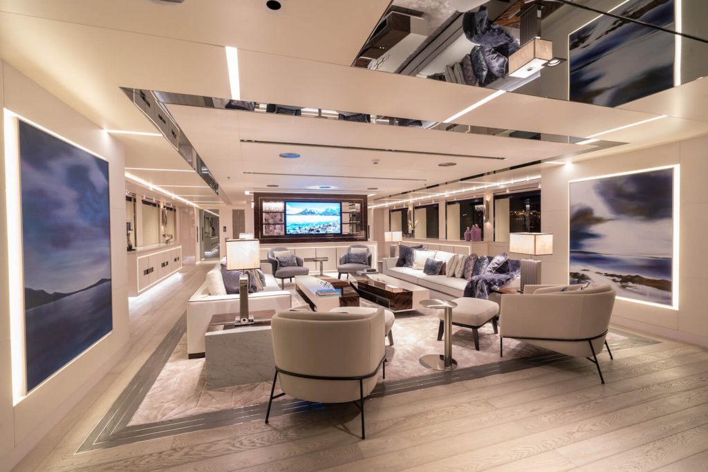 tatiana yacht charter main deck saloon view